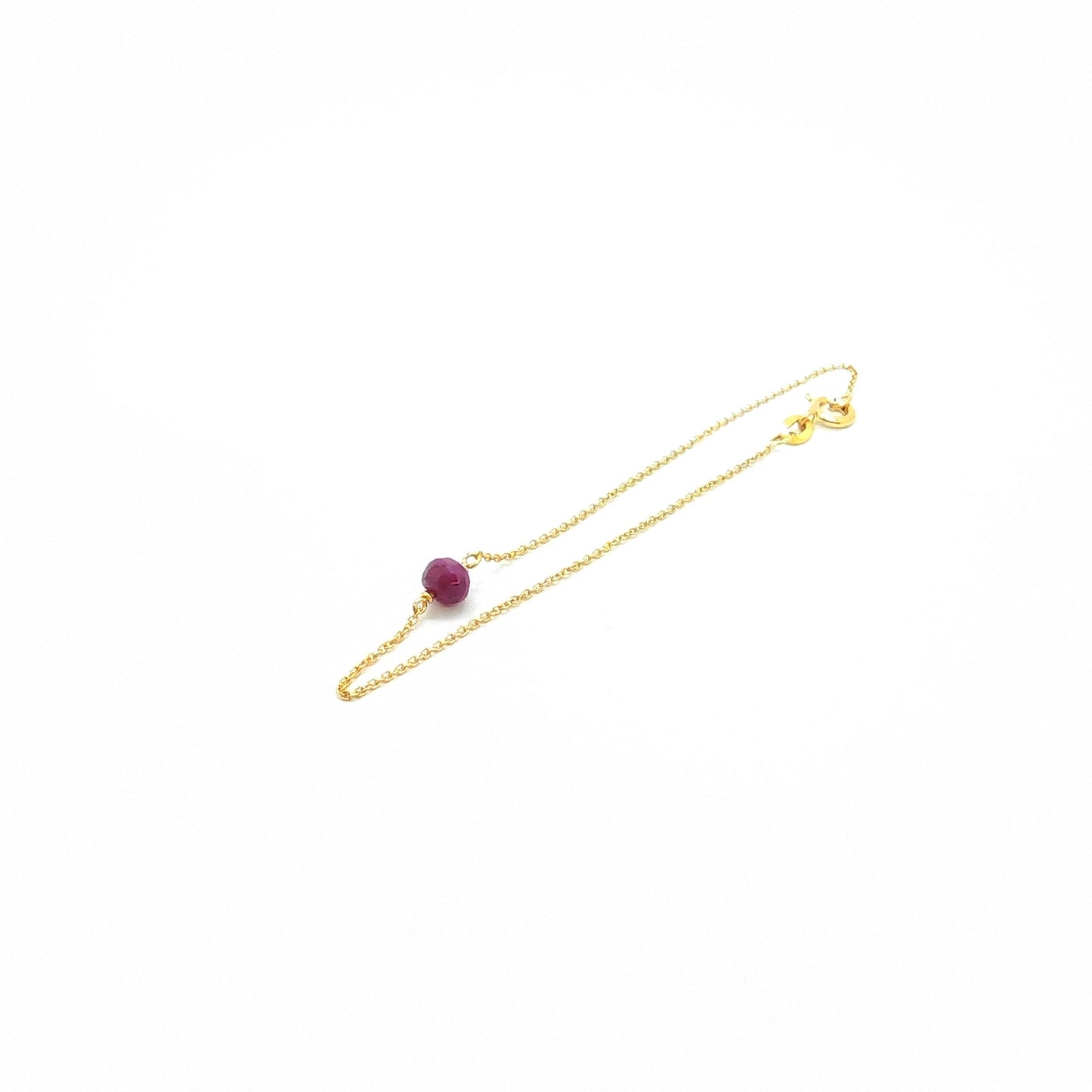 Bracciale in oro giallo 18 kt con rubino
