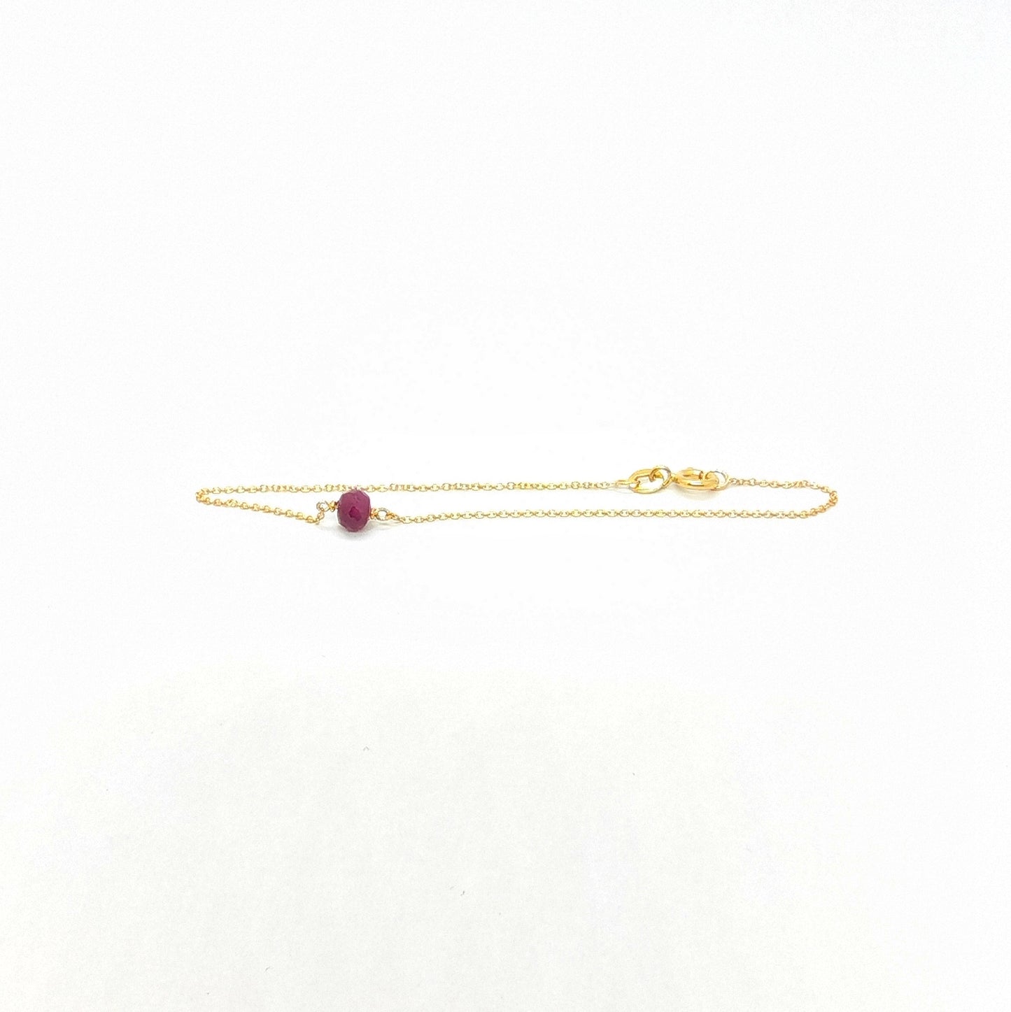 Bracciale in oro giallo 18 kt con rubino