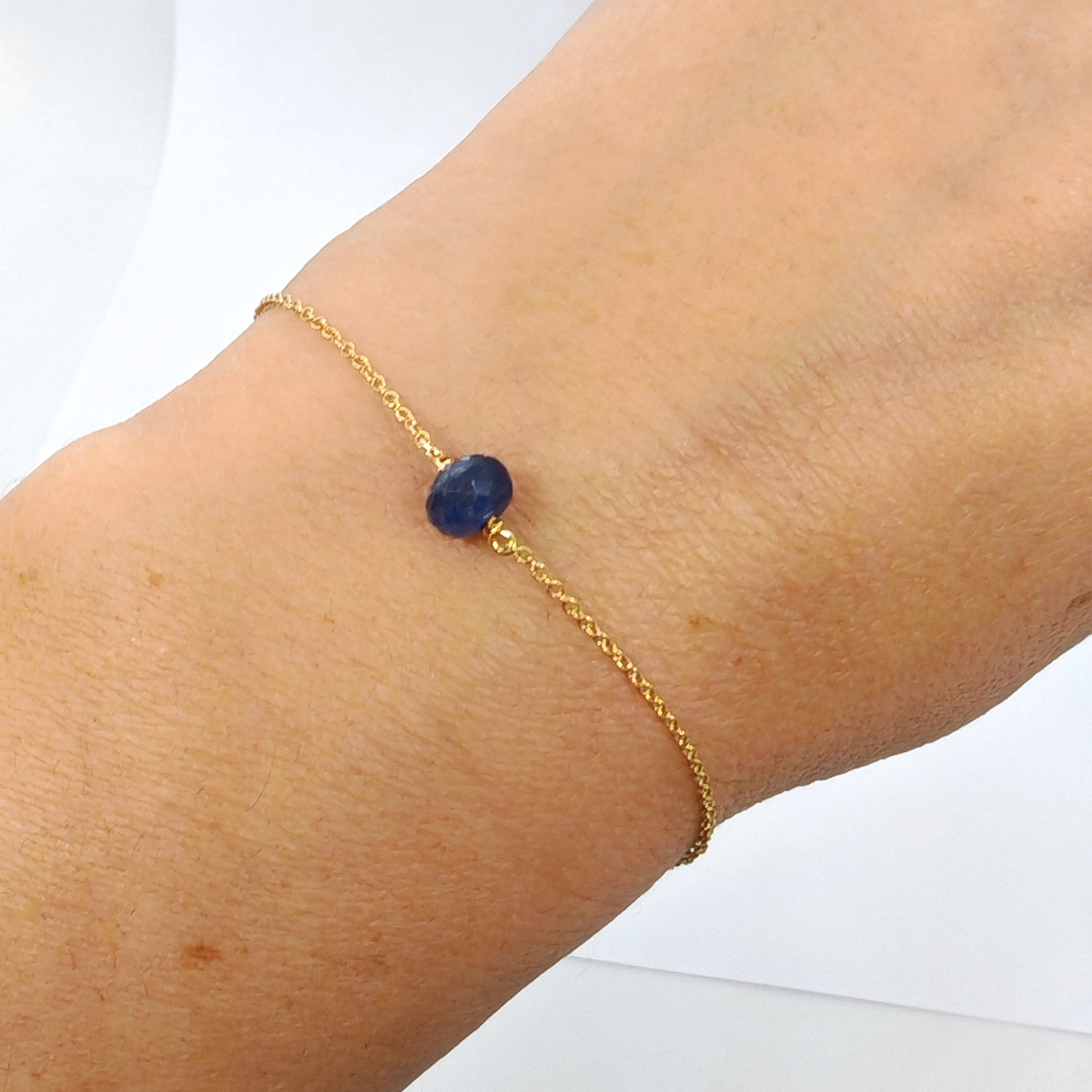 Bracciale in oro giallo 18 kt con zaffiro
