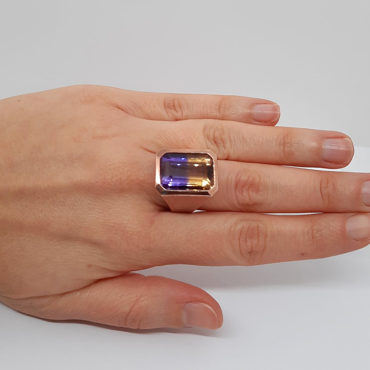 Anello in argento 925 con Ametrina ANAMT