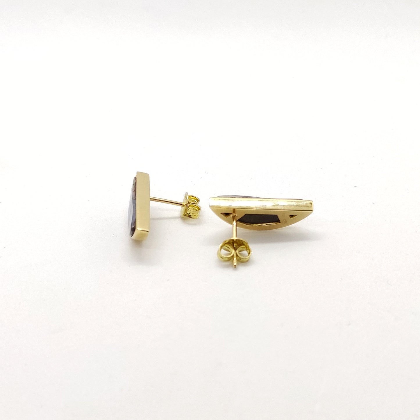 Orecchini con opale in oro giallo 18 kt